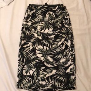 Forever 21 tropical print pencil skirt sz L